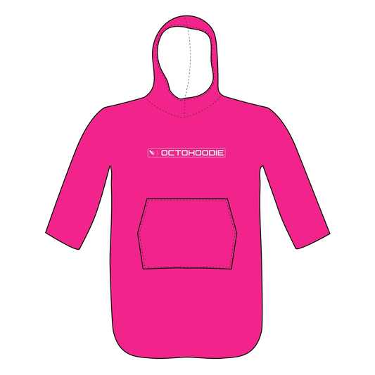 Kids Hot Pink Long-Sleeved Hoodie