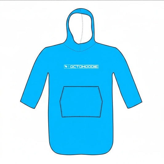 Kids Turquoise long-sleeved Octohoodie
