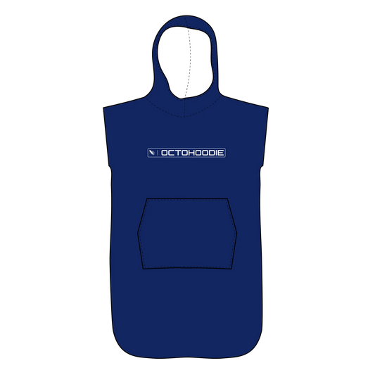 Kids short-sleeved navy blue Octohoodie