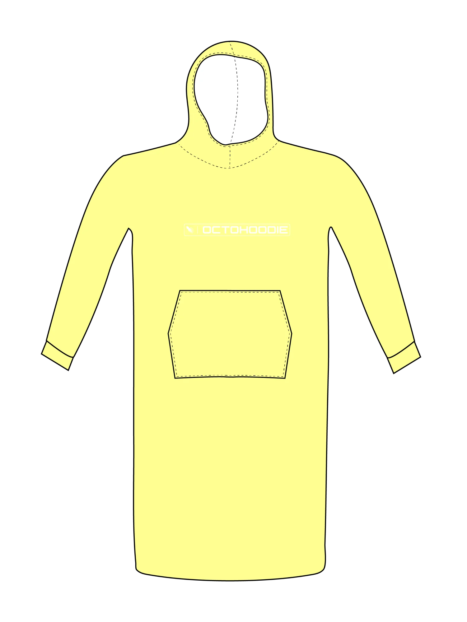 Men and Women's Pale Yellow Hoodie - Main Image